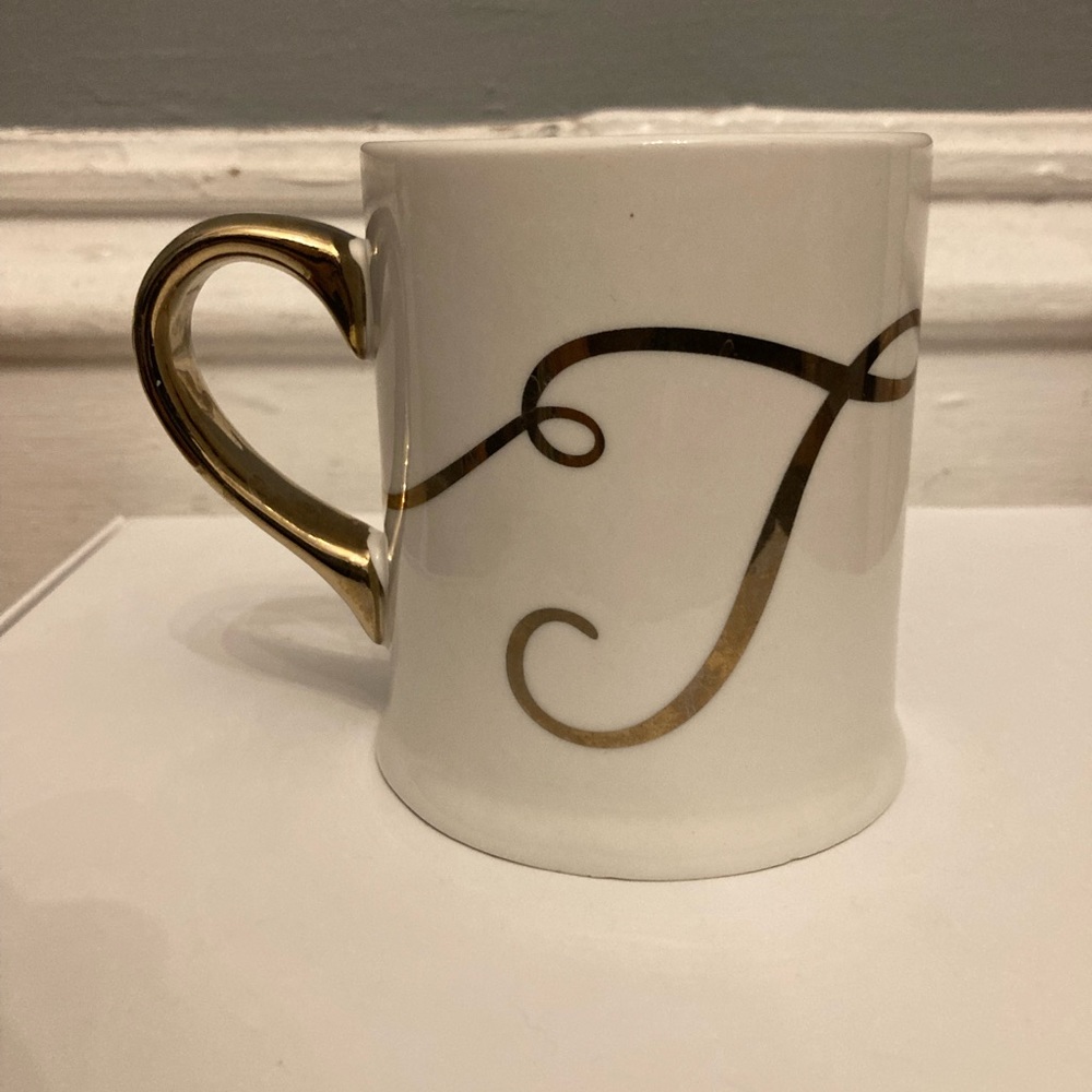 INDIGO Initial Monogram “T” Mug
